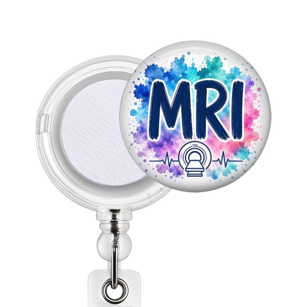 MRI Badge Reel & Topper MRI Technologist Radiology Tech Imaging Gift
